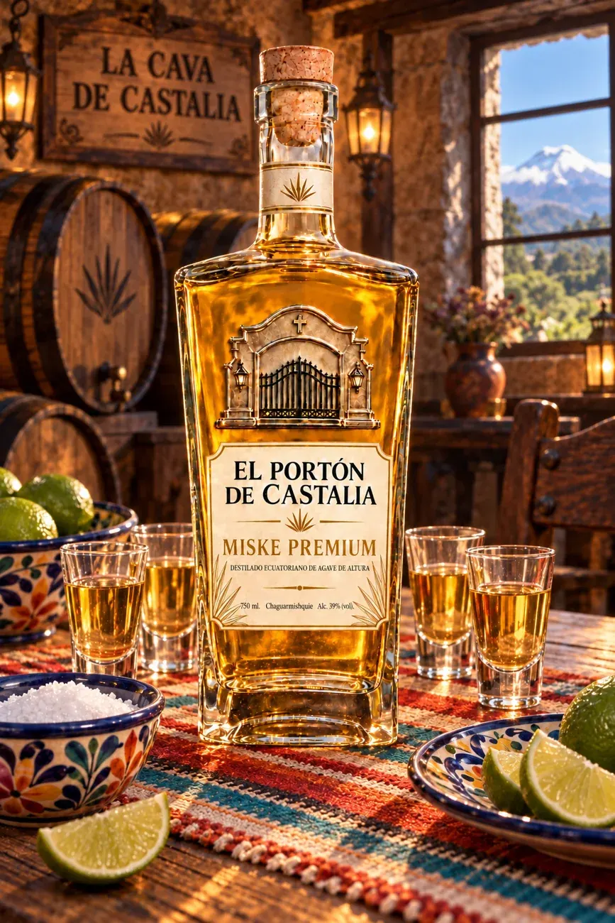Botella de Miske Premium de Castalia en la cava