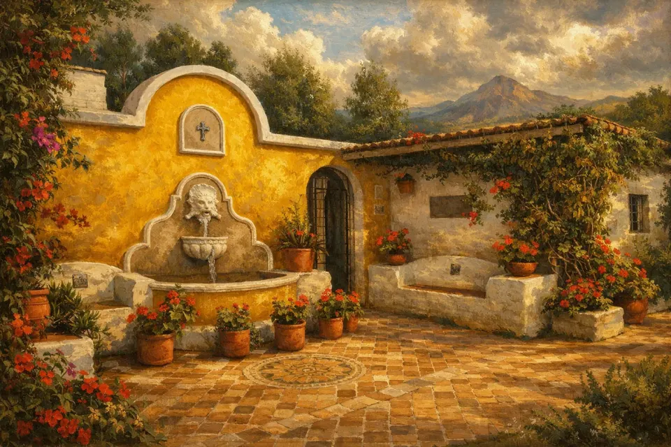 El patio español de Hacienda Castalia