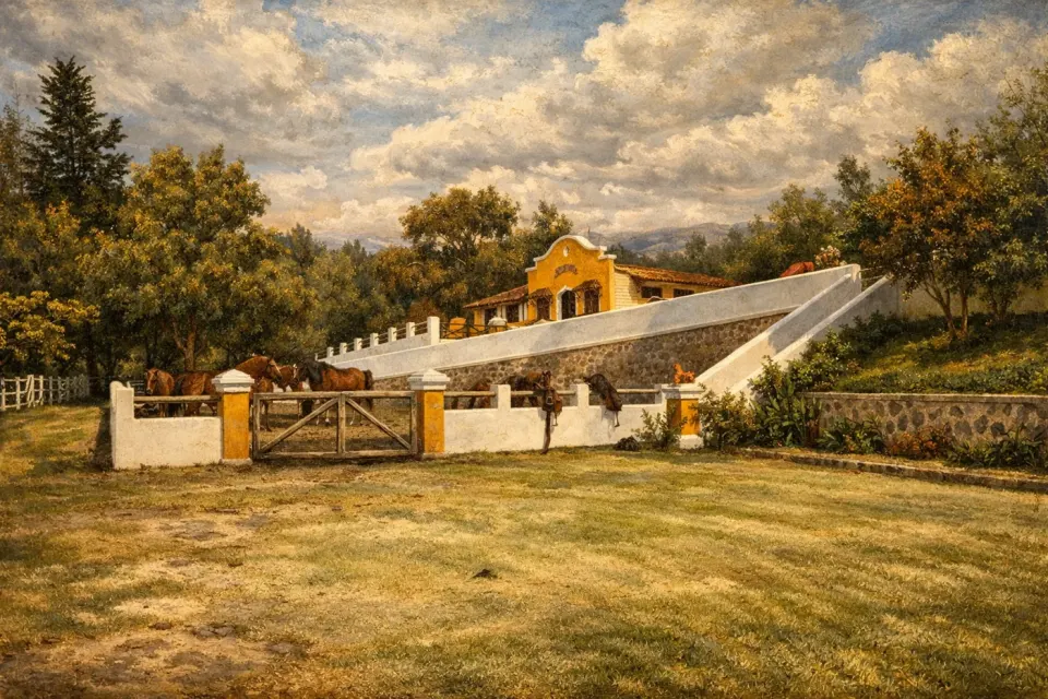 Los corrales de Hacienda Castalia