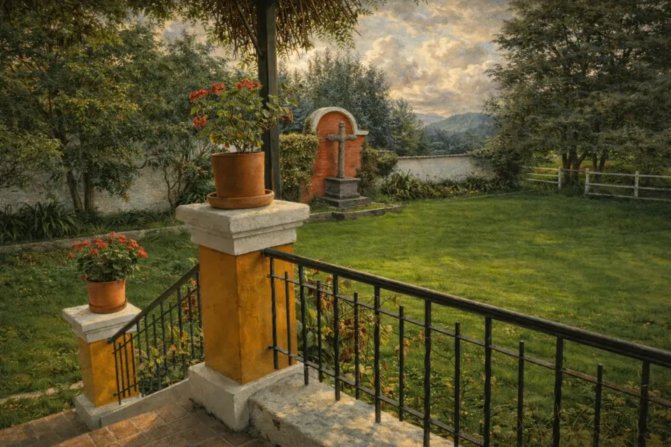 La esquina de la cruz de Hacienda Castalia